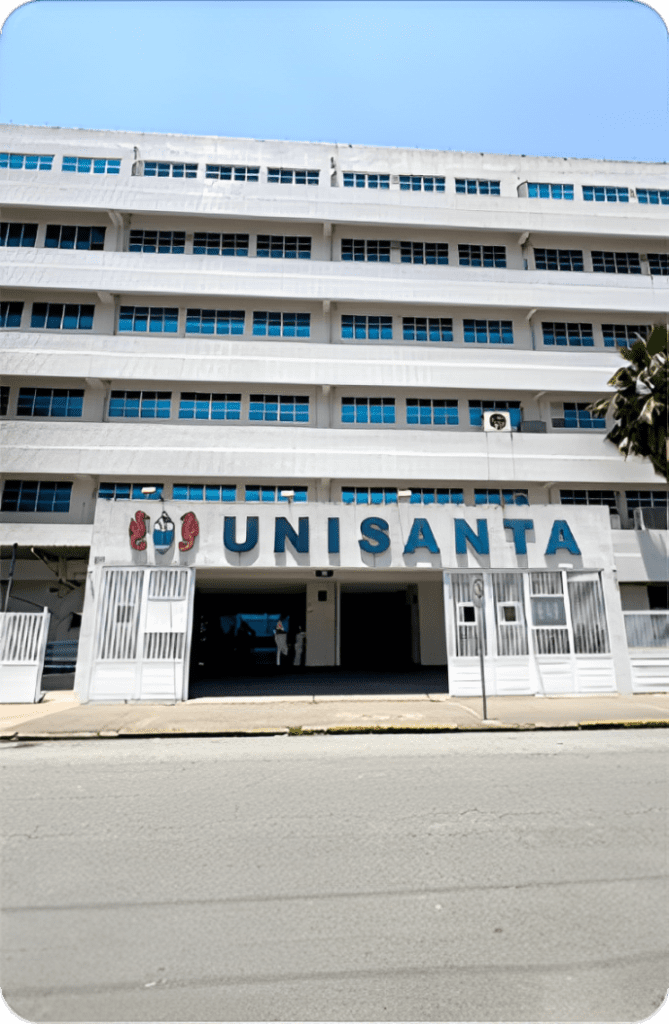 Foto da faixada da Universidade Santa Cecília